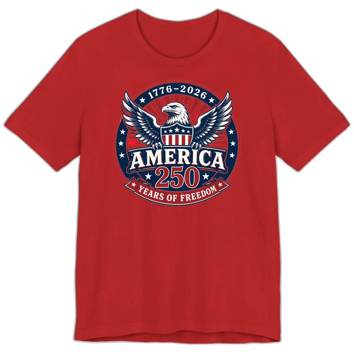 America 250 Years Of Freedom Celebration Premium T-Shirt in Red